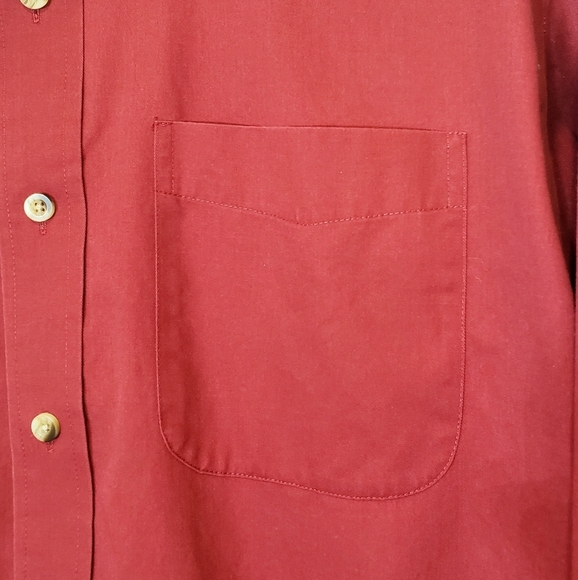 L.L Bean Size Large Tall Button Down Long Sleeve Shirt Cranberry Red Co… - Picture 7 of 12